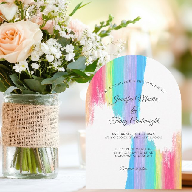 Invitación Elegante Boda del Arco Iris (Subido por el creador)
