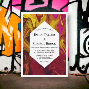 Invitación Elegante Boda del Bella Artes de pintura de aceite