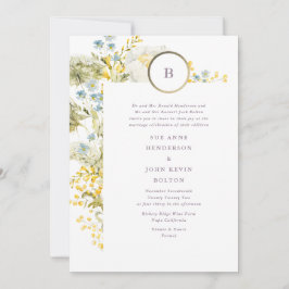 Invitación Elegante Boda del Boho Pampas de la Primavera de l