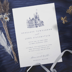 Invitación Elegante Boda del Castillo de Vintage