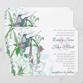 Invitación Elegante Boda del colibrí del jardín secreto