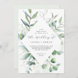Invitación Elegante Boda del Diamante de la Verdemia