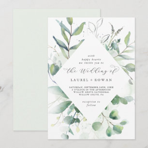 Invitación Elegante Boda del Diamante de la Verdemia