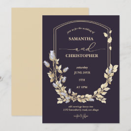 Invitación Elegante Boda del Escudo de Flores
