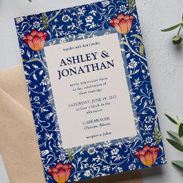 Invitación Elegante Boda del Patrón William Morris Medway