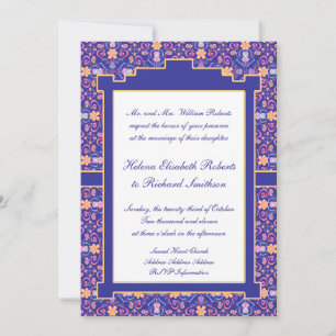 Invitación Elegante Boda del Renacimiento Floral