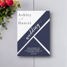 Elegante Boda Delicado Moderno Blanco Y Negro