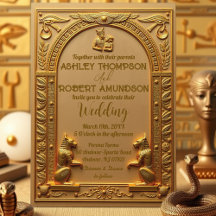 Elegante Boda egipcio de oro