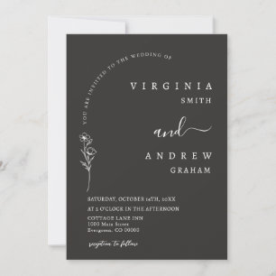 Invitación Elegante Boda elegante de fotografías en arco blan