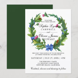 Invitación Elegante Boda escarpado escocés