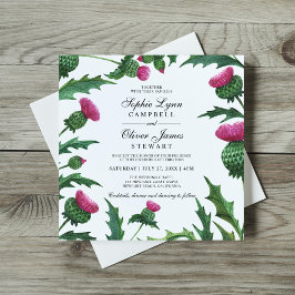 Invitación Elegante Boda escarpado escocés