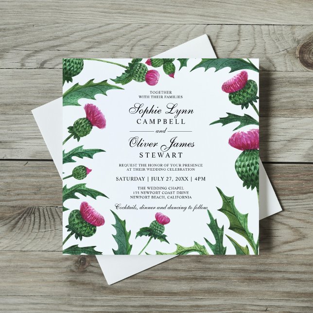Invitación Elegante Boda escarpado escocés (Subido por el creador)