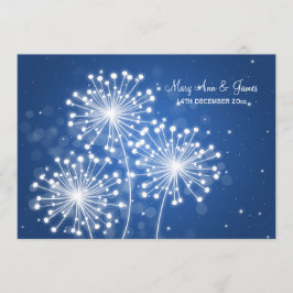 Invitación Elegante Boda Esparkle Verano Sapphire Azul