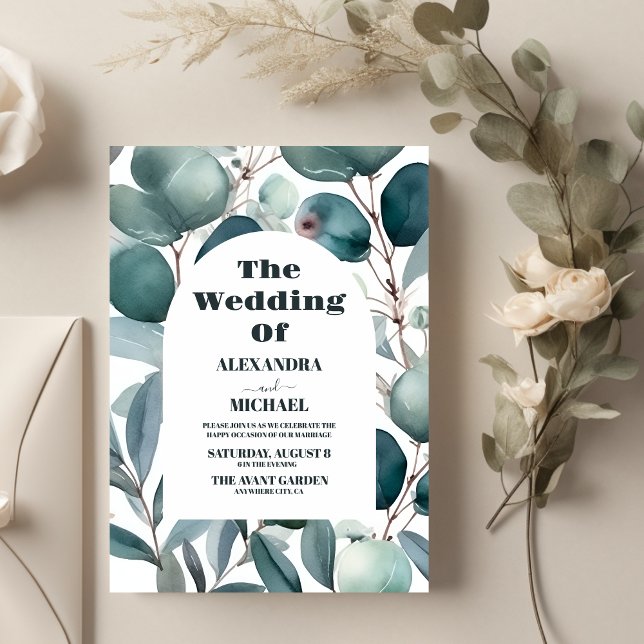 Invitación Elegante Boda Eucalyptus (Subido por el creador)