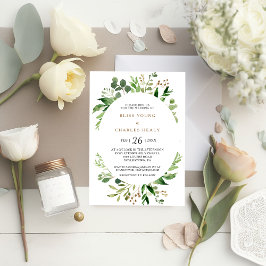 Invitación Elegante Boda Eucalyptus Leaf Greenery