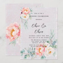 Elegante Boda Eucalyptus Peonies Rosados