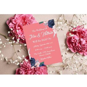 Invitación Elegante Boda floral