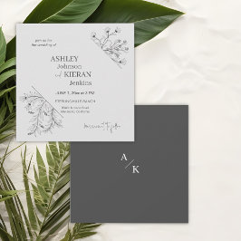 Invitación Elegante Boda floral