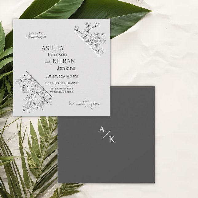 Invitación Elegante Boda floral (Subido por el creador)