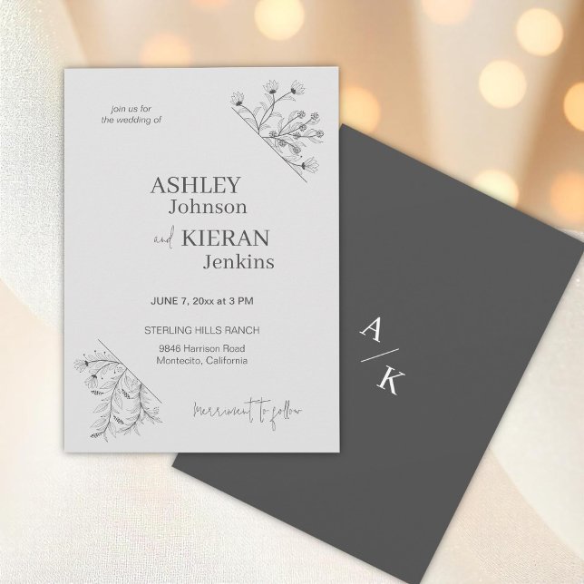 Invitación Elegante Boda floral (Subido por el creador)