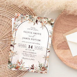 Invitación Elegante Boda Floral Boho