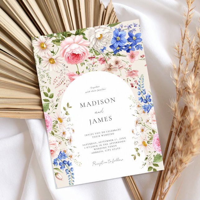 Invitación Elegante Boda Floral Boho Wildflower (Subido por el creador)