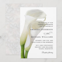Elegante Boda Floral Calla Lilies Blanco