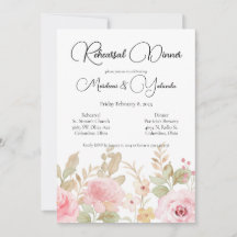 Elegante Boda Floral Cena de Ensayo