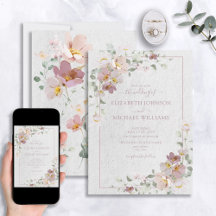 Elegante Boda floral color agua rosa Rubor