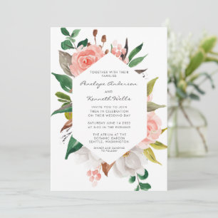 Invitación Elegante Boda Floral de acuarela Garden