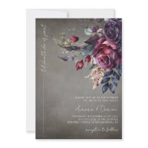 Elegante Boda floral de acuarela gótica