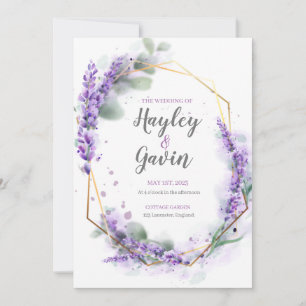 Invitación Elegante Boda floral de acuarela inglesa