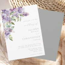 Elegante Boda floral de color de agua de salvia Li