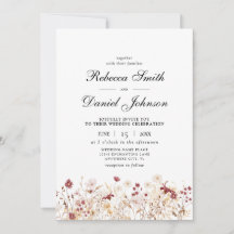 Elegante Boda floral de flores silvestres de otoño