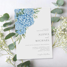 Elegante Boda floral de Hydrangea azul