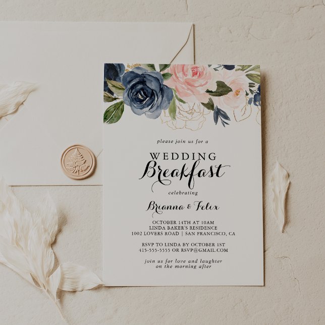 Invitación Elegante Boda floral de invierno (Subido por el creador)