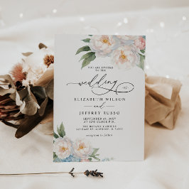 Invitación Elegante Boda floral de la primavera de verano del