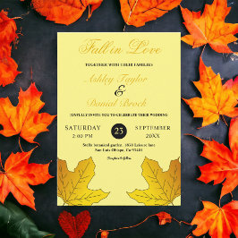 Invitación Elegante Boda floral de oro de lujo