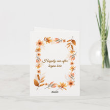 Elegante boda floral de otoño en acuarela
