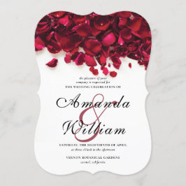 Invitación Elegante Boda floral de rosas rojas