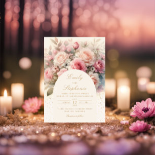 Invitación Elegante Boda floral de Rubor Spring Boho