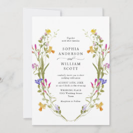 Invitación Elegante Boda floral del Jardín francés barroco