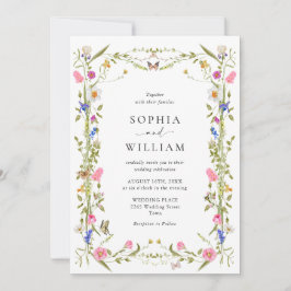 Invitación Elegante Boda floral del Jardín francés barroco