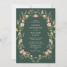 Invitación Elegante Boda floral del Jardín francés barroco