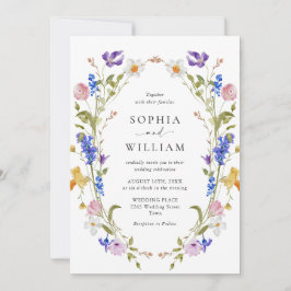 Invitación Elegante Boda floral del Jardín francés barroco