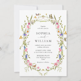 Invitación Elegante Boda floral del Jardín francés barroco