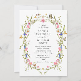 Invitación Elegante Boda floral del Jardín francés barroco