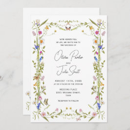 Invitación Elegante Boda floral del Jardín francés barroco