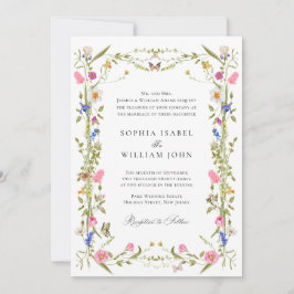 Invitación Elegante Boda floral del Jardín francés barroco