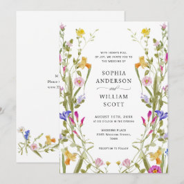 Invitación Elegante Boda floral del Jardín francés barroco